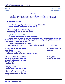 Bài giảng Các phương của châm hội thoại