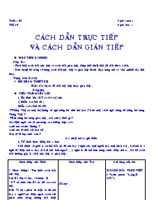 Bài giảng Cách dẫn trực tiếp và cách dẫn gián tiếp