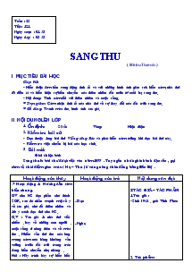 Bài giảng Sang thu - ( Hữu Thỉnh )