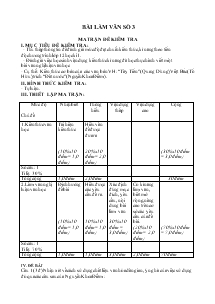 Bài làm văn số 3 ma trận đề kiểm tra