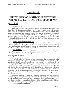 Chuyên đề Hướng dẫnhọc sinh đọc- Hiểu tốt bài “Hưng Đạo Đại Vương Trần Quốc Tuấn”