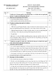 Đáp án - Thang điểm đề thi tuyển sinh đại học năm 2012 môn: ngữ văn; khối: c