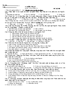 Đề kiểm tra 15’ Môn: Văn Khối 10