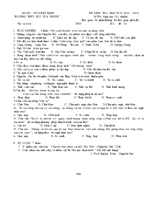 Đề kiểm tra học kì 2( 2010 – 2011) môn: ngữ văn 10 ( Chuẩn) Trường Thpt Số 2 Tuy Phước