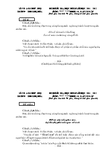 Đề kiểm tra học kì I năm học 2011 - 2012 môn: ngữ văn khối 10, ban cơ bảnTrường Thpt Hạ Hòa