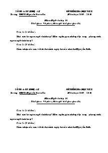Đề kiểm tra học kỳ I Năm học: 2009 - 2010 Môn: Ngữ văn lớp 10 Trường THPT Nguyễn Xuân Ôn