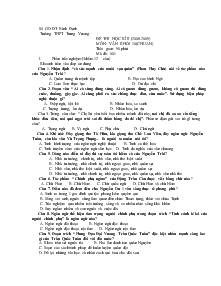 Đề thi học kì II (2008-2009) môn: văn khối 10(chuẩn) Trường THPT Trưng Vương