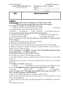 kiểm tra 15 phút - Ngữ văn 10 Trường THPT Mạc Đĩnh Chi Bài