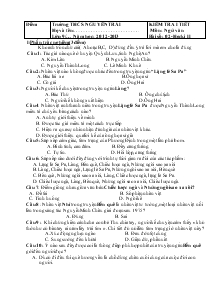 Kiểm tra 1 tiết môn : ngữ văn bài số: 02-Học kì II