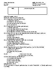 Kiểm tra phần văn truyện trung đại lớp : 9a thời gian : 01 tiết