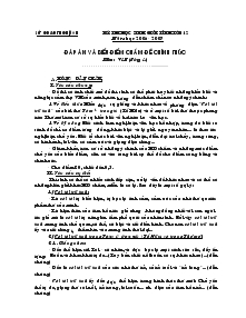 Kỳ thi học sinh giỏi tỉnh lớp 12 năm học 2006 - 2007 đáp án và biểu điểm chấm đề chính thức