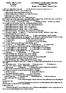 Kỳ thi khảo sát chất lượng học kỳ I năm học 2007 - 2008 Môn thi: Văn - Tv - Khối: 10 TRƯỜNG THPT BẮC SƠN