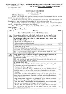 Kỳ thi tốt nghiệp trung học phổ thông năm 2011 môn thi:ngữ văn −giáo dục trung học phổ thông