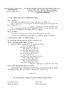 Kỳ thi tốt nghiệp trung học phổ thông năm 2012 môn thi: ngữ văn 150 phút