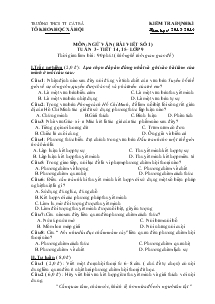Môn: ngữ văn ( bài viết số 1) tuần 3- Tiết 14, 15– lớp 9