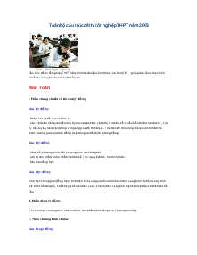 Toàn bộ cấu trúc đề thi tốt nghiệp trung học phổ thông vào năm 2009