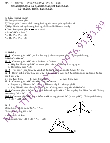 Bài giảng Quan hệ giữa ba cạnh của một tam giác bất đẳng thức tam giác