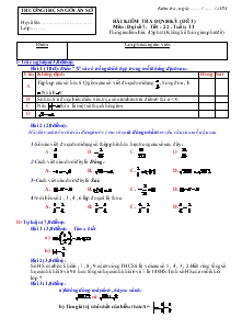 Bài kiểm tra định kỳ (đề 1) môn : đại số 7 . tiết : 22 . tuần: 11