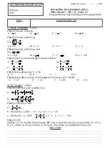 Bài kiểm tra định kỳ (đề 2) môn : đại số 7 . tiết : 22 . tuần: 11