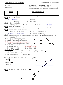 Bài kiểm tra định kỳ (đề 2) môn : hình học 7 . tiết : 16 . tuần: 08