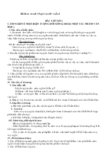 Bài làm văn số 1 Ngữ văn 10 - Tuần 3