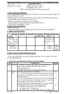 Bài viết số 3 Môn: ngữ văn – lớp 11 Năm học: 2011 – 2012