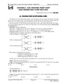 Các phương pháp giúp giải nhanh bài toán hóa học