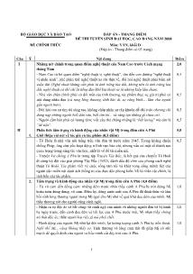 Đáp án - Thang điểm đề thi tuyển sinh đại học, cao đẳng năm 2008 môn: văn, khối d
