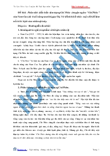 Đề bài: Phân tích diễn biến tâm trạng Chí Phèo (truyện ngắn: “Chí Phèo” của Nam Cao) từ buổi sáng sau khi gặp Thị Nở đến khi kết thúc cuộc đời để làm nổi rõ bi kịch của nhân vật này