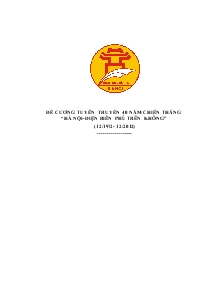 Đề cương tuyên truyền 40 năm chiến thắng “Hà Nội-Điện Biên Phủ trên không” (12/1972 - 12/2012)