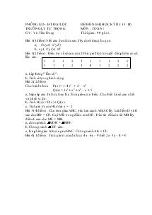 Đề học kỳ II ( 13-14) môn : toán 7