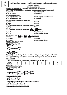 Đề kiểm tra 1 tiết môn đại số 8 (tiết 56) Năm học: 2008-2009 Đề B