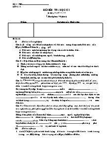 Đề kiểm tra học kì I môn : ngữ văn ( thời gian: 90 phút)