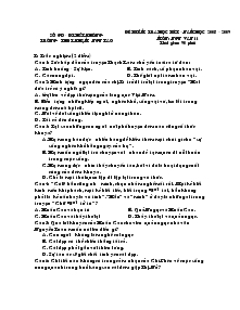 Đề kiểm tra học kì I – năm học 2008 – 2009 Môn: Ngữ Văn 11 Trường THPT Phạm Ngũ Lão