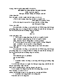 Đề kiểm tra học kì II –năm học 2010-2011 Môn :ngữ Văn – Khối 11 Trường THPT.Nguyễn Đình Chiểu TP.Bến Tre