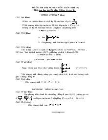 Đề ôn thi tốt nghiệp môn toán 12 (số 35)