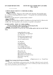 Đề ôn thi tốt nghiệp trung học phổ thông (2012-2013) môn: ngữ văn
