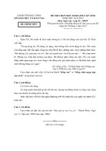 Đề thi chọn học sinh giỏi cấp tỉnh năm học 2012-2013 môn: ngữ văn -lớp 12 -trung học phổ thông