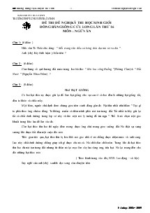 Đề thi đề nghị kỳ thi học sinh giỏi đồng bằng sông Cửu Long lần thứ 16 môn : ngữ văn