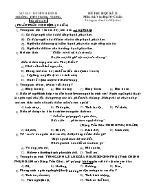 Đề thi học kì II Môn thi: Văn lớp 10-Chuẩn TRƯỜNG THPT TRƯNG VƯƠNG