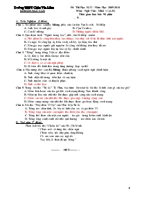 Đề Thi Học Kì II - Năm Học 2009-2010 Môn: Ngữ Văn - Khối 11 (A-B) Trường THPT Châu Văn Liêm