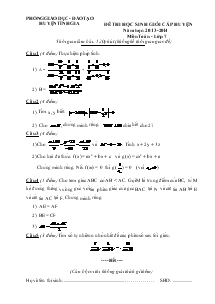 Đề thi học sinh giỏi cấp huyện năm học: 2013-2014 môn toán - lớp 7