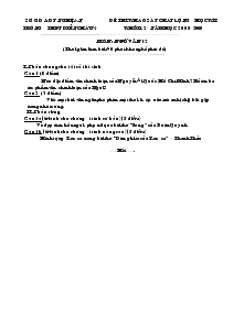 Đề thi khảo sát chất lượng học kì I khối 12 - Năm học 2008-2009 môn: ngữ văn 12