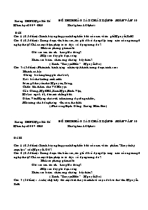 Đề thi khảo sát chất lượng môn văn 10 năm học 2009-2010 Trường THPT Ngô Tất Tố