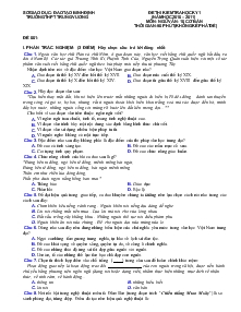 Đề thi kiểm tra học kỳ 1 (năm học 2010 – 2011) môn: ngữ văn - 10 cơ bản Trường Thpt Trưng Vương