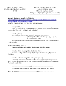 Đề thi thử đại học (lần II) năm học 2012 - 2013 môn thi: ngữ văn, khối c