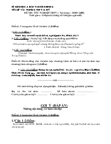 Đề thi tốt nghiệp trung học phổ thông  ( năm học : 2008-2009) thời gian : 150 phút (không kể thời gian giao đề)
