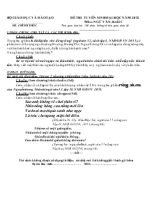 Đề thi tuyển sinh đại học năm 2012 môn thi: ngữ văn; khối thi c