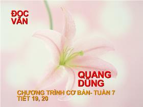 Đọc văn tây tiến