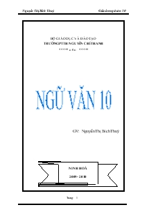 Giáo án ngữ văn 10 Trường PTTH Nguyễn Chí Thanh